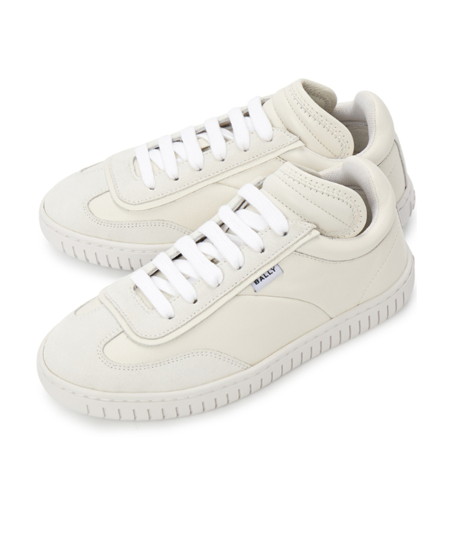 Bally Lace Up Sneakers In White