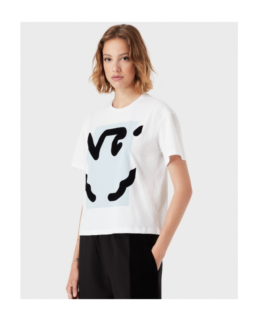 EMPORIO ARMANI EAGLE-LOGO PRINT T-SHIRT