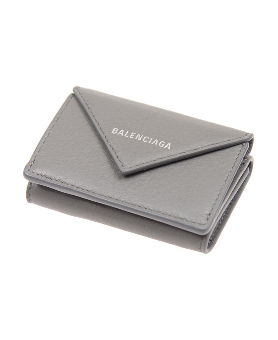Balenciaga Mini Paper Wallet In Gray