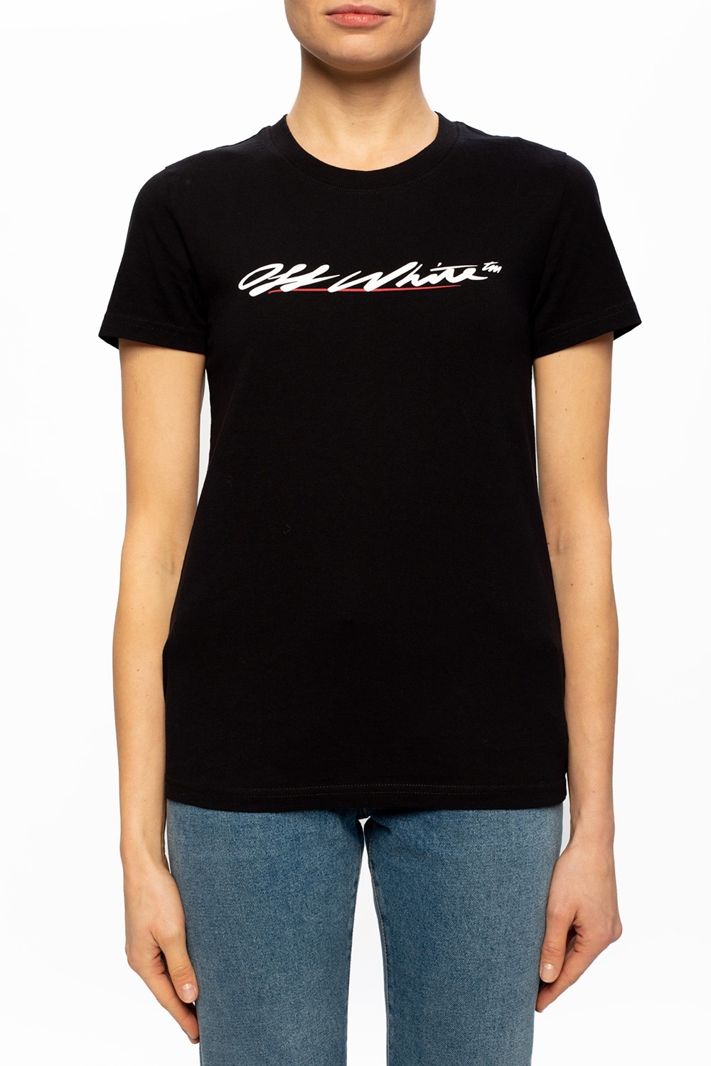 Off-white Logo-print T-shirt In Black