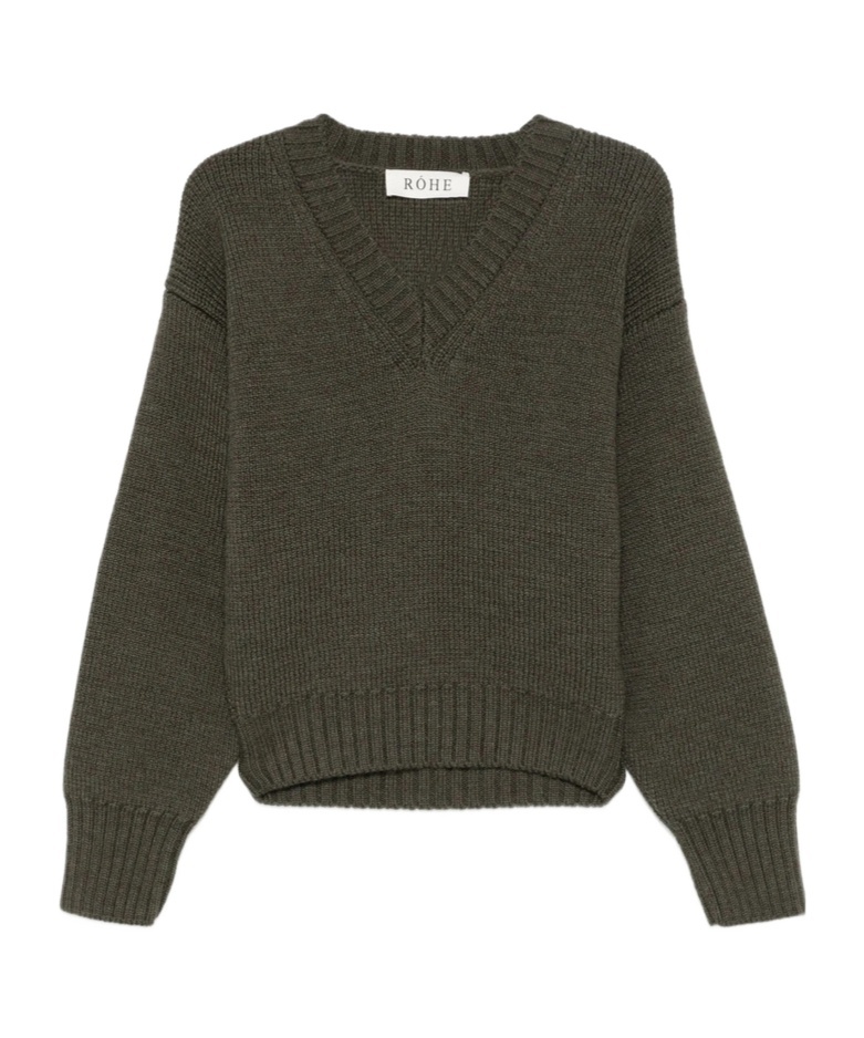 Rohe Long-sleeved Sweater In Green