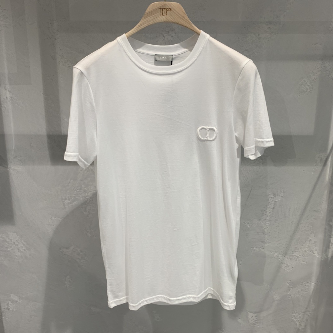 Dior Homme Logo Detailed Crewneck T-shirt In White