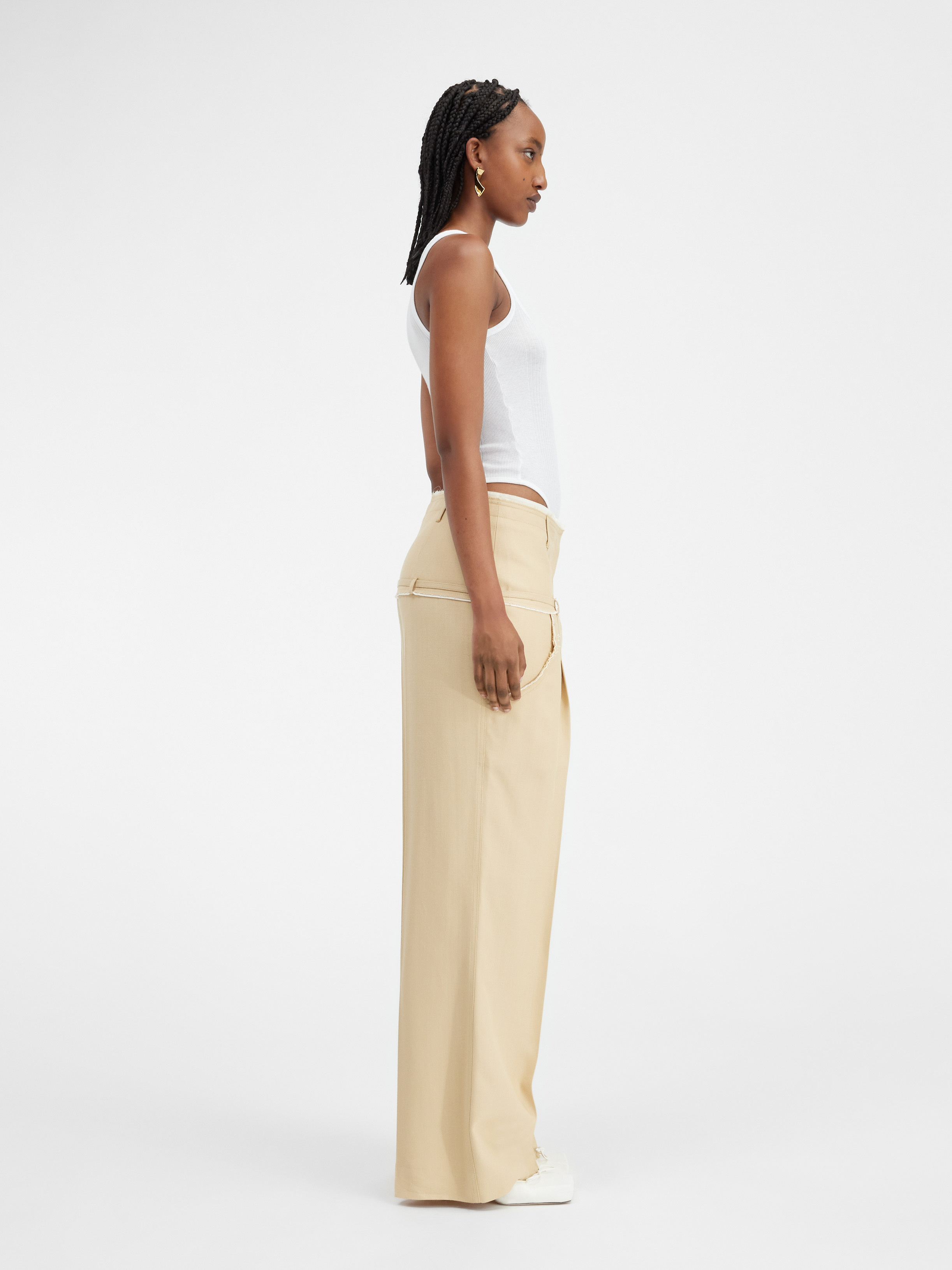 Jacquemus Le Pantalon Criollo Tailored Trousers In Nude