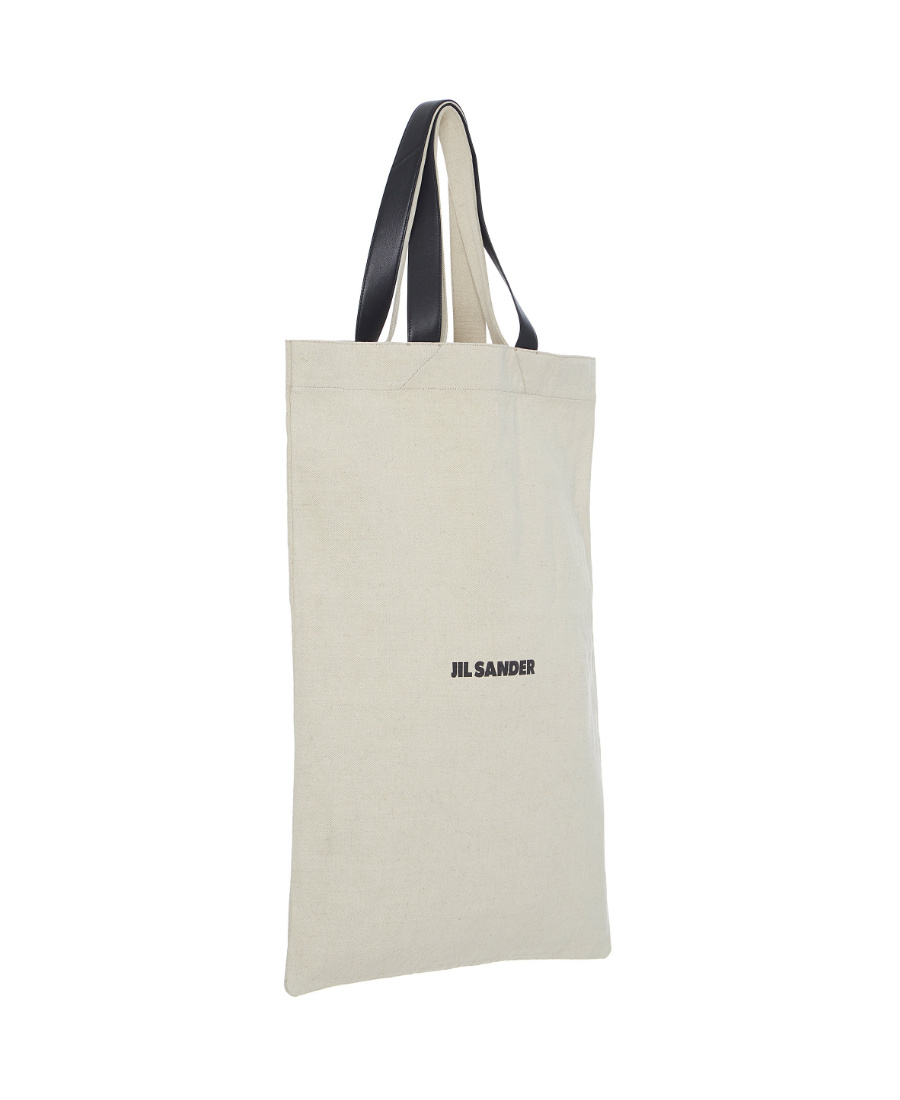 Jil Sander Large Flat Shopper Tote In Nude