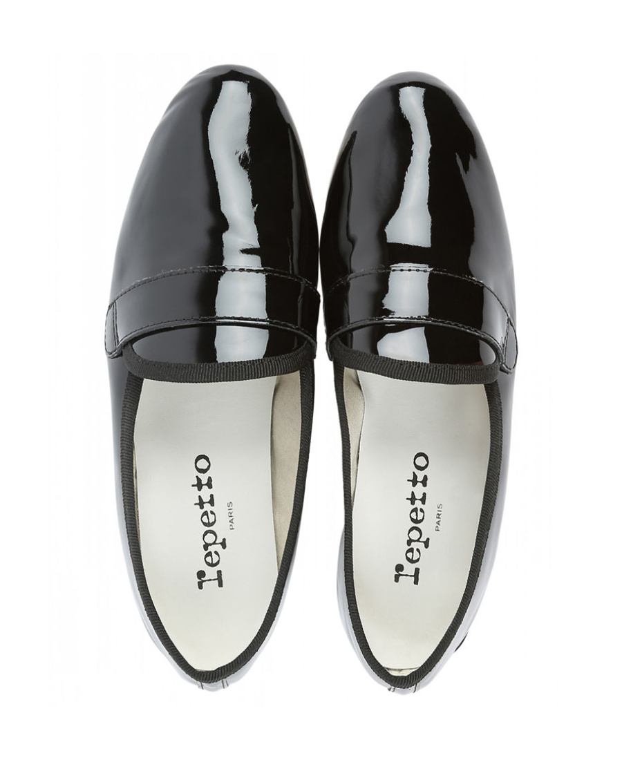Repetto Black Michael Rubber Sole Loafers In Black