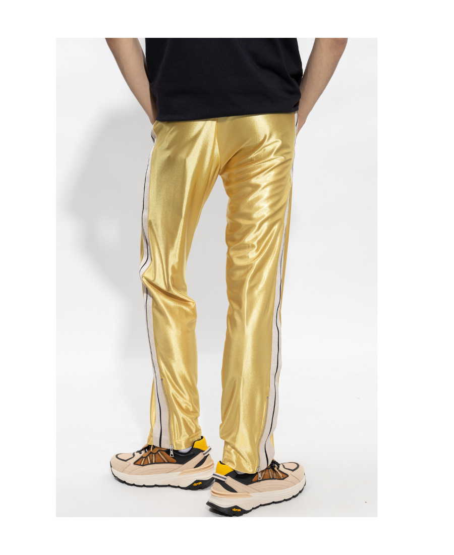 Moncler X Palm Angels Metallic Track Pants In Yellow