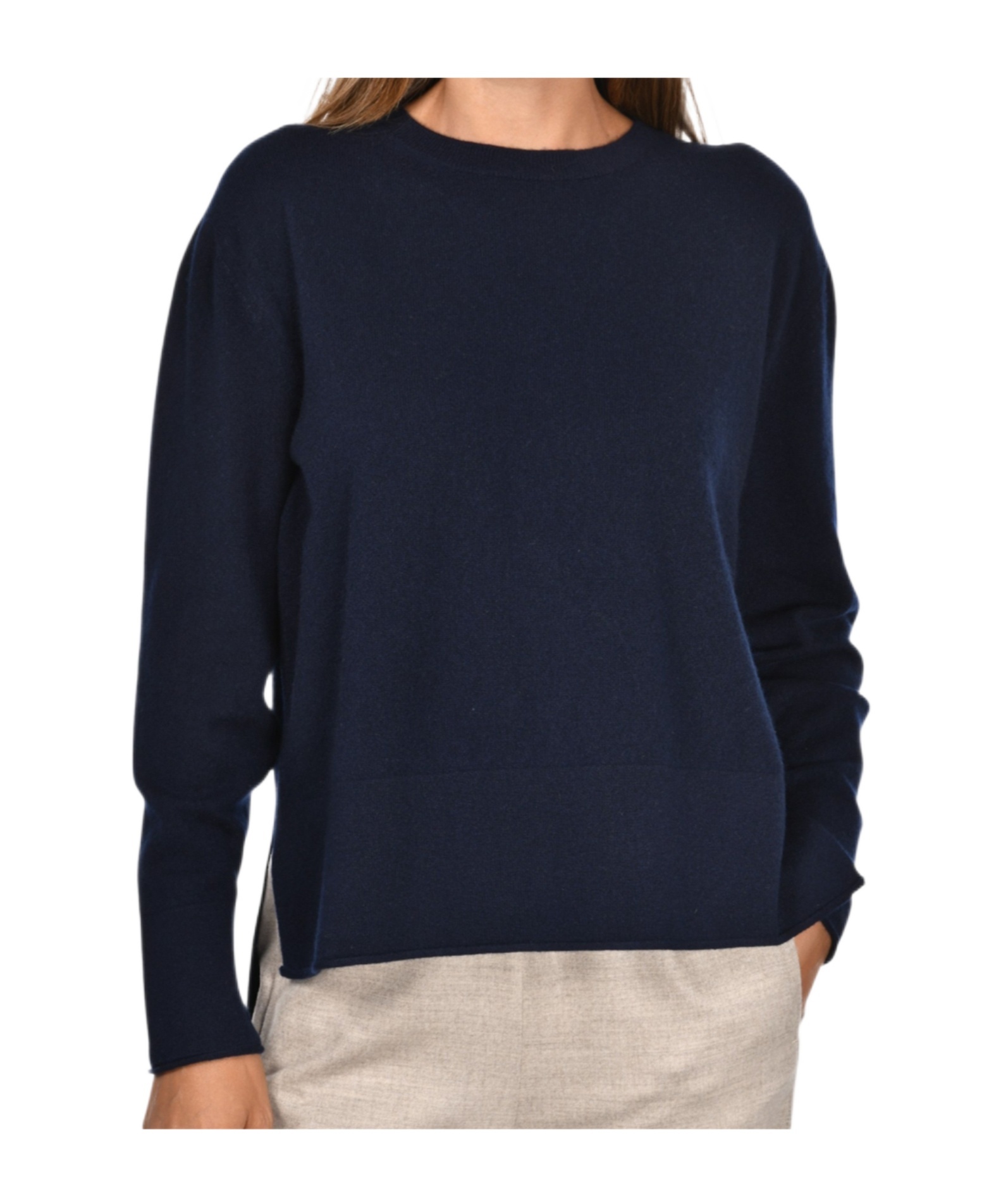 Gran Sasso Side-slit Sweater In Blue