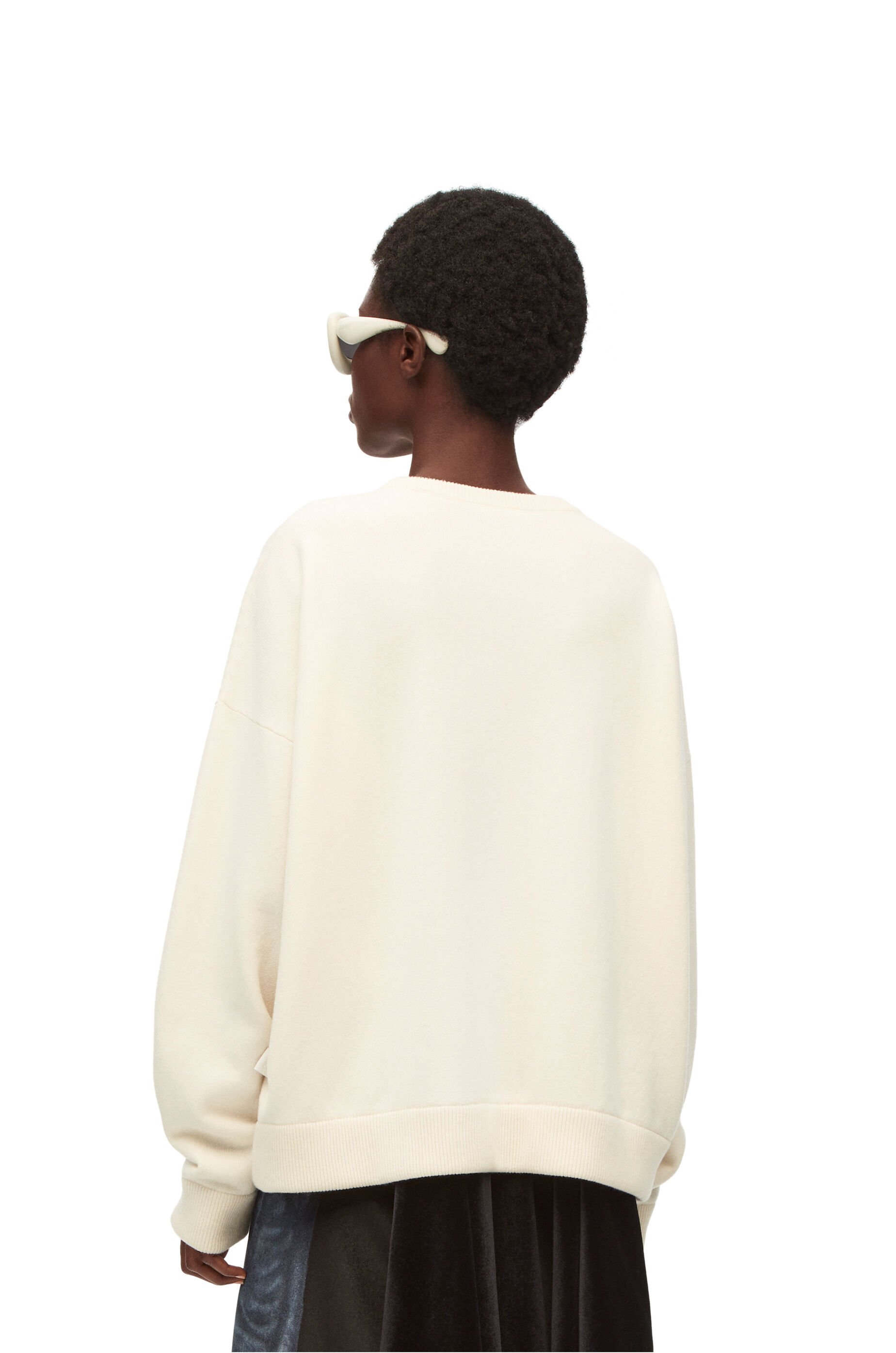 Loewe Embroidered Wool Sweater In White