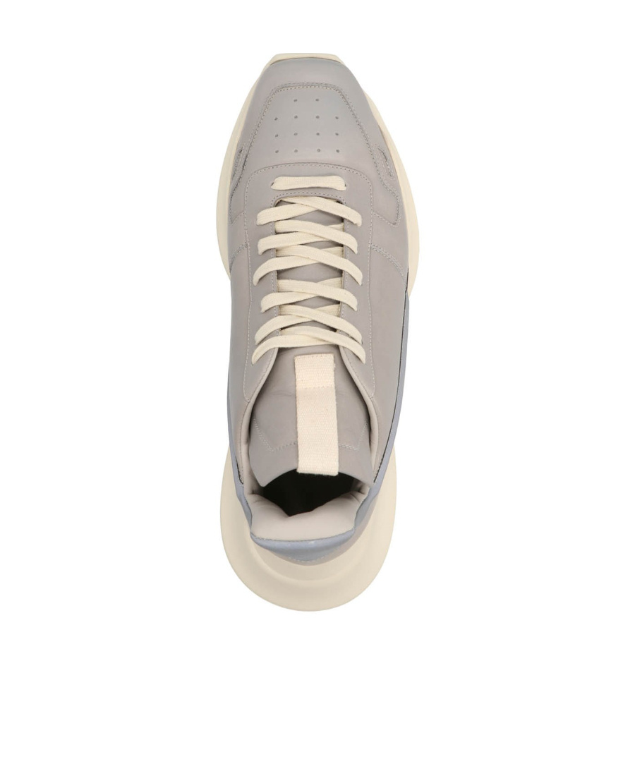Rick Owens Multi-panel Lace-up Sneakers In Gray