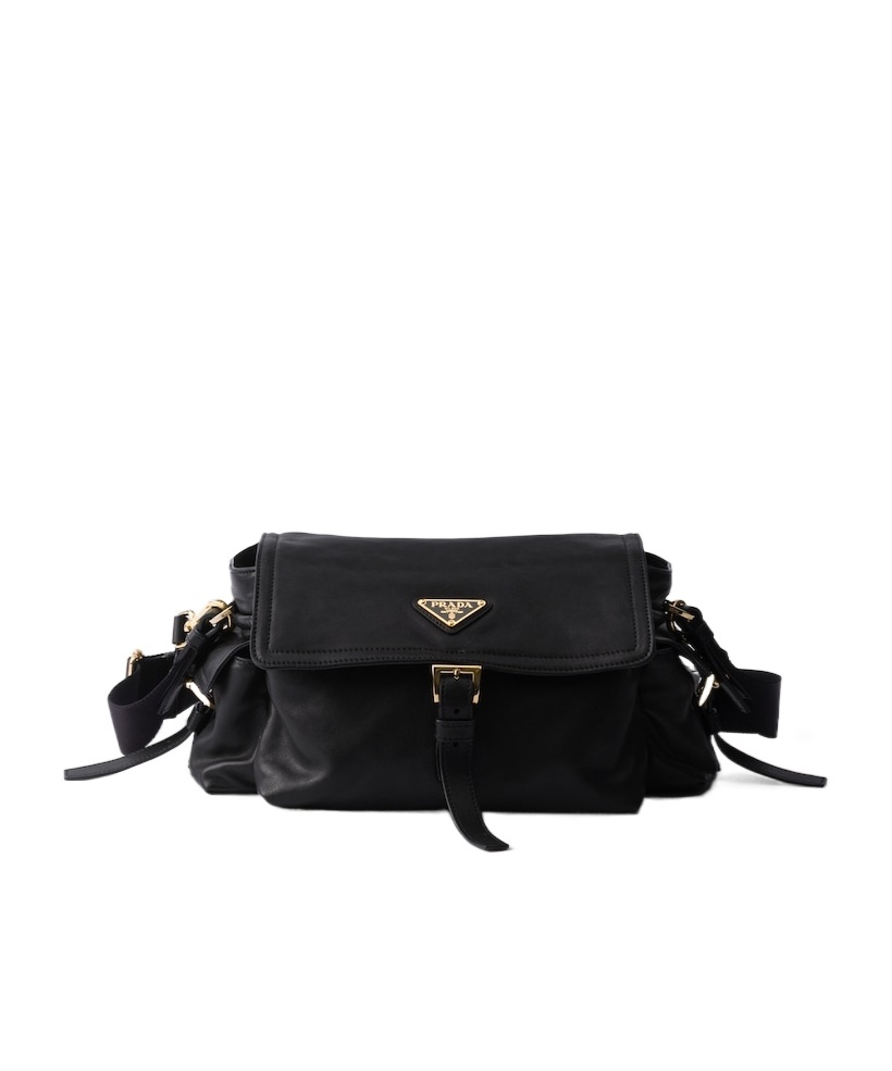 Prada Explore Re-nylon Medium Shoulder Bag In Black
