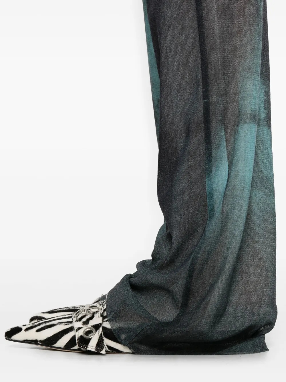 Jean Paul Gaultier Women Abstract Print Pants In Green