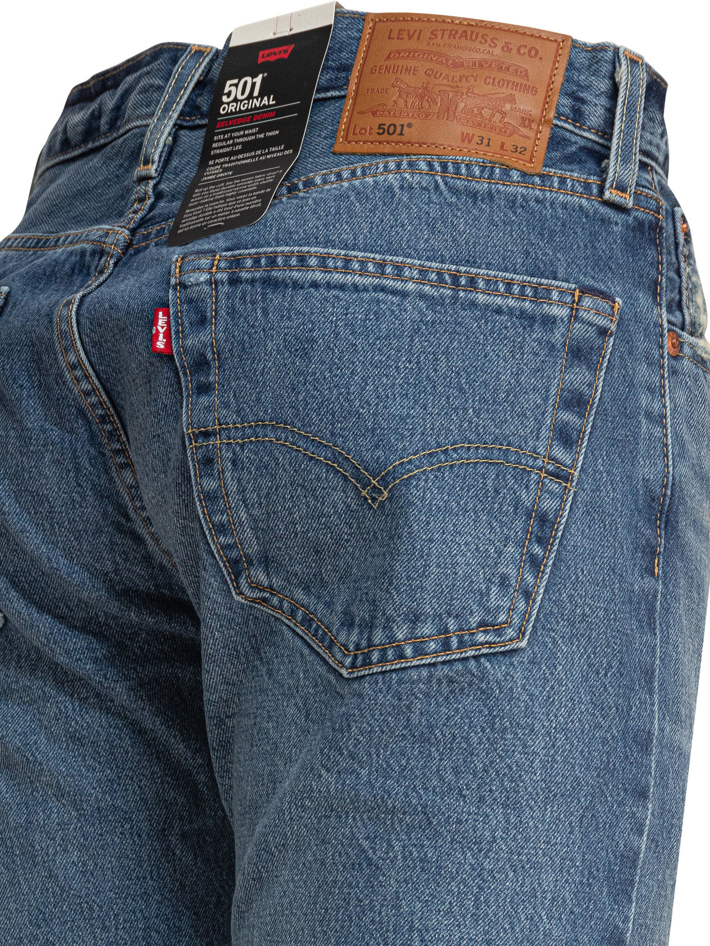 Levi's Belt Loop Denim Trousers In Blue
