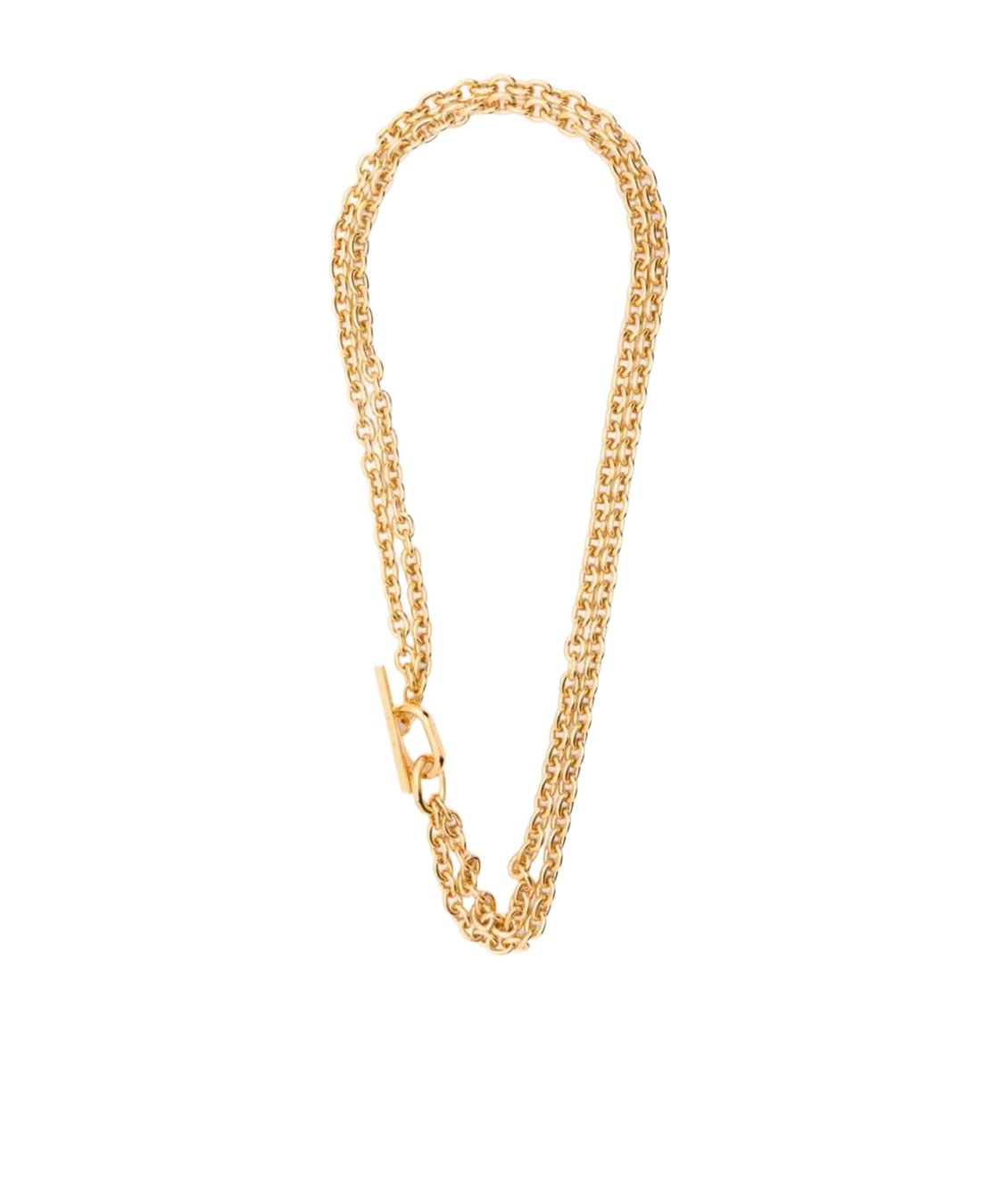 Rabanne Golden Xs Link Necklace In Yellow