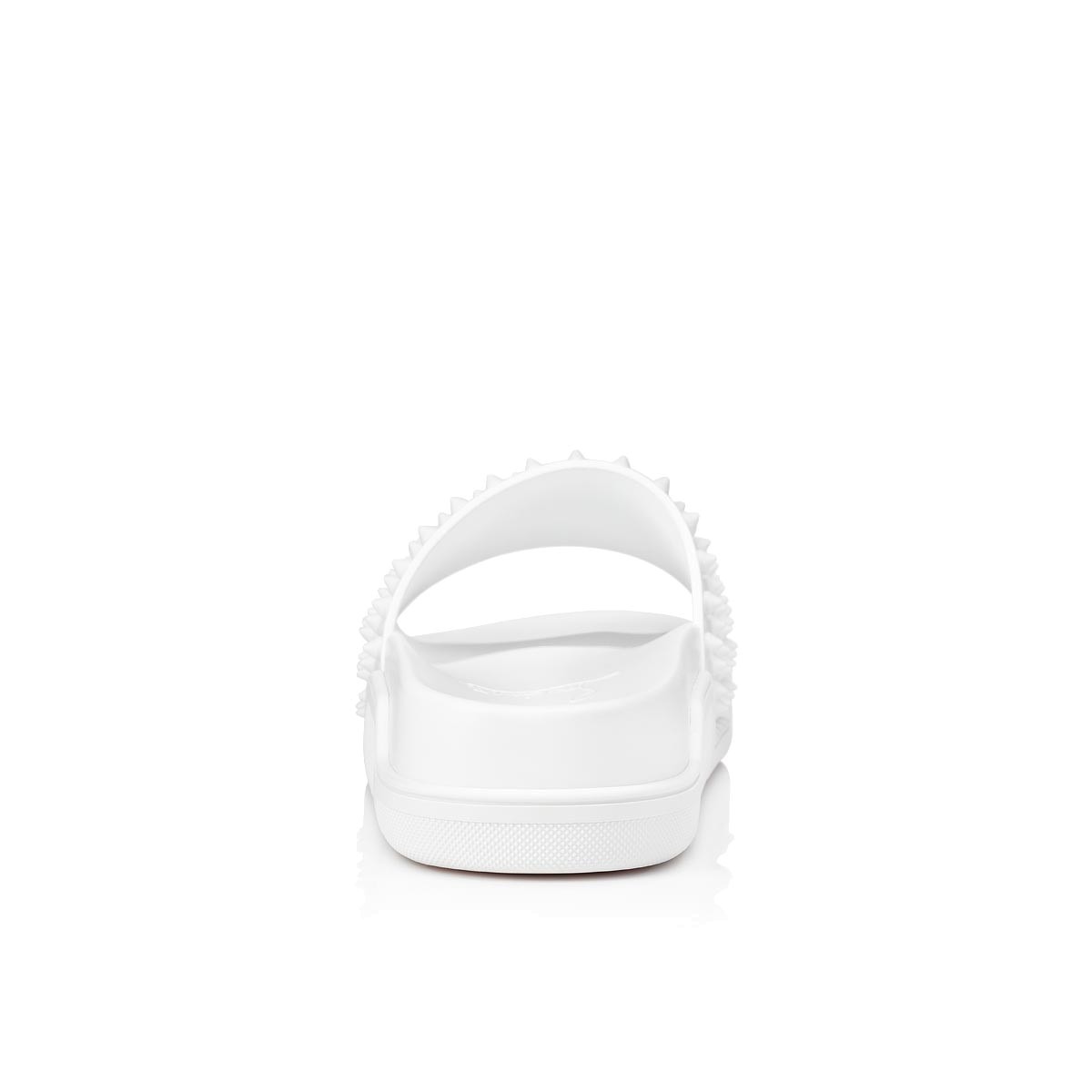 Christian Louboutin Logo Slippers In White