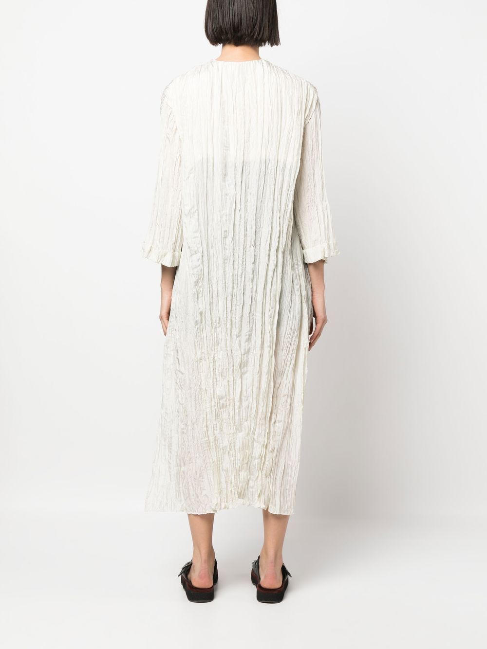 Alysi Silk Trench Coat In White