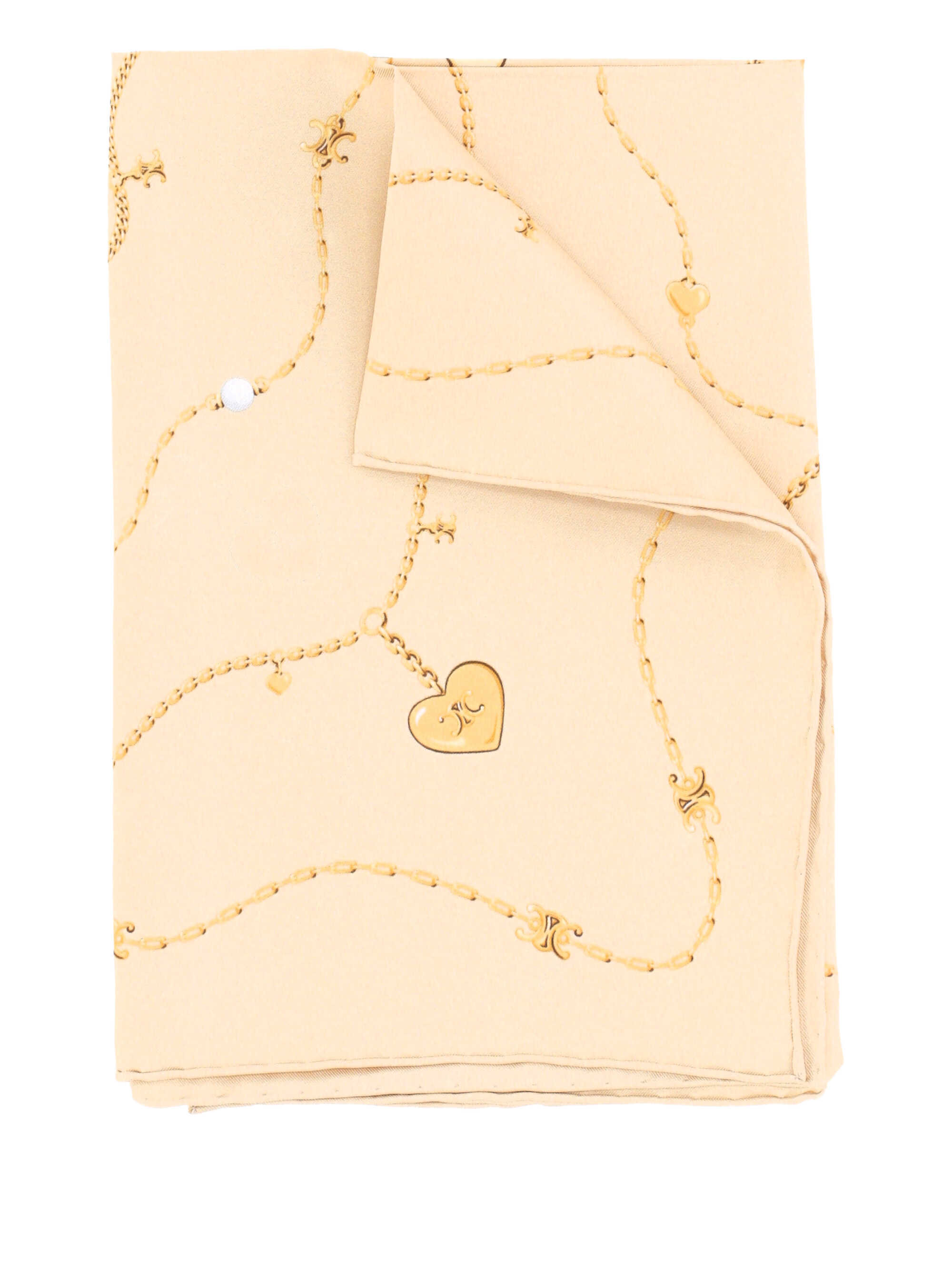 Celine Patterned Scarf In Brown