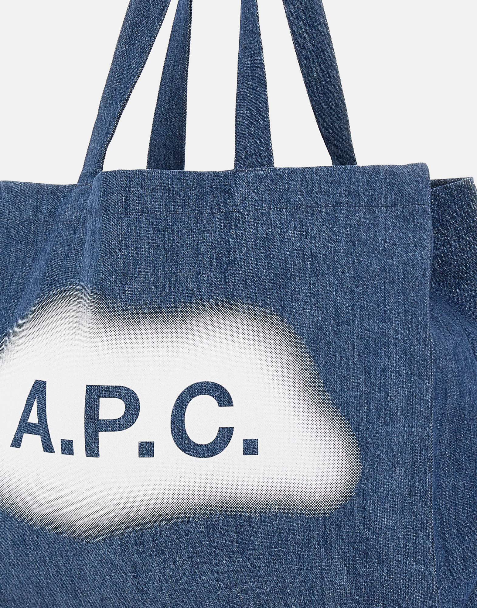 Apc Diane Denim Tote Bag In Blue