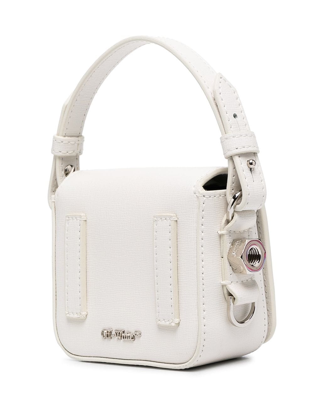Off-white Diagonal Baby Flap Bag In White