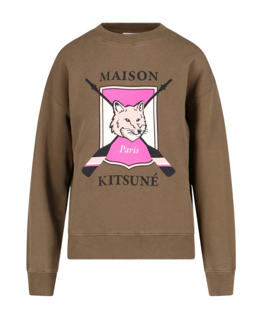 MAISON KITSUNÉ FOX-PRINT COTTON SWEATSHIRT