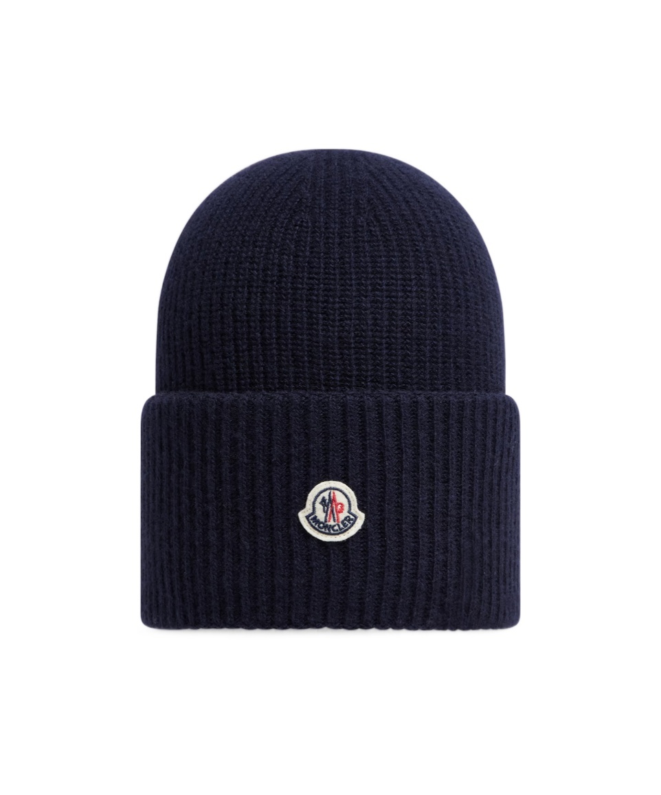 Moncler Wool Beanie In Black