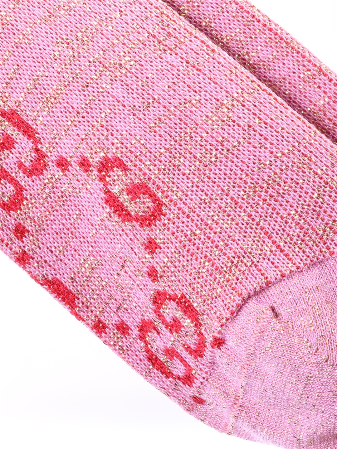 Gucci Lurex Interlocking G Socks In Pink