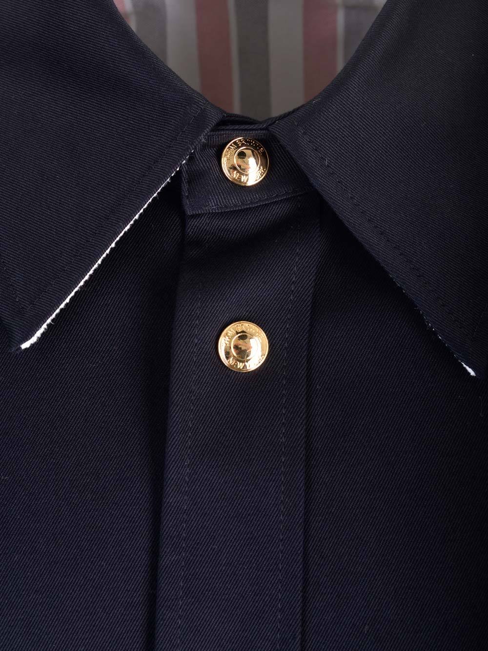 THOM BROWNE TWO-TONE COTTON-GABARDINE JACKET 