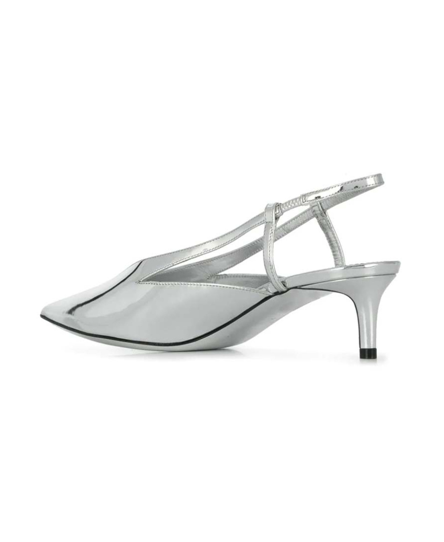Givenchy Mirrored Slingback Pumps In White