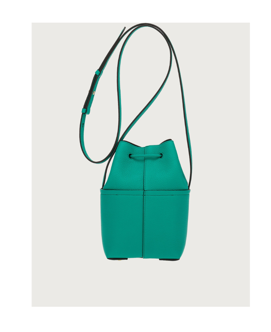 Ferragamo Logo Mini Bag In Green