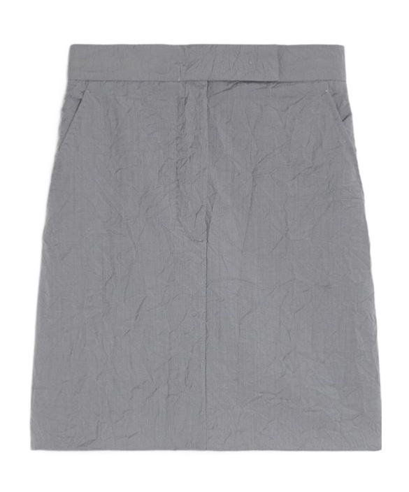 Max Mara Wool High-waisted Mini Skirt In Gray