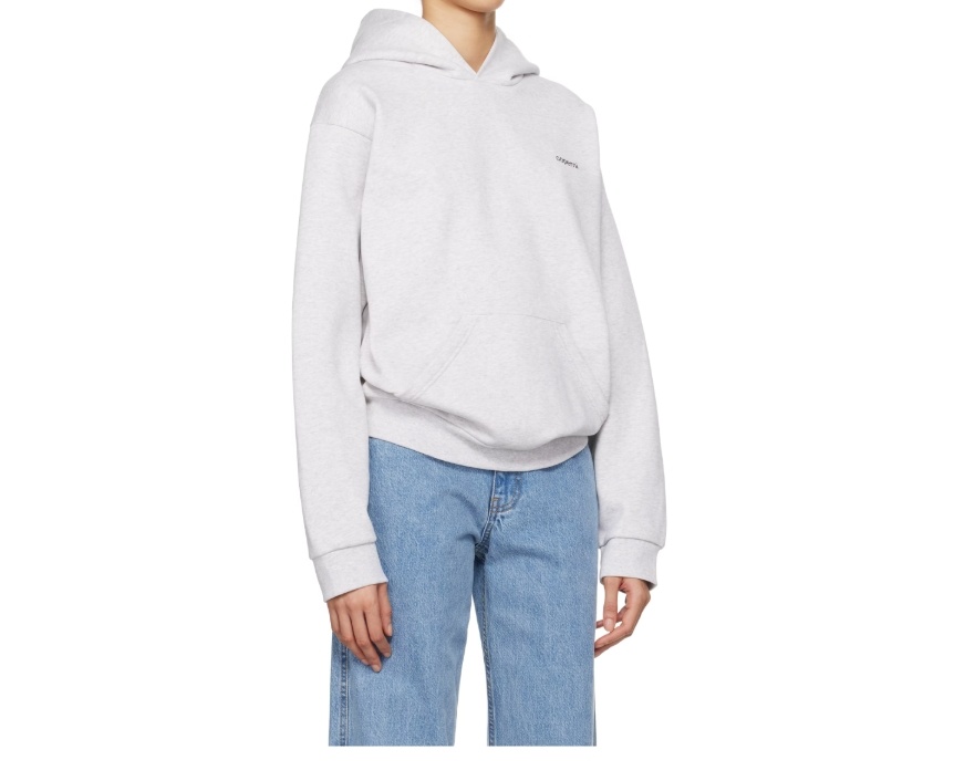 Coperni Long-sleeved Hooded Hoodie In White