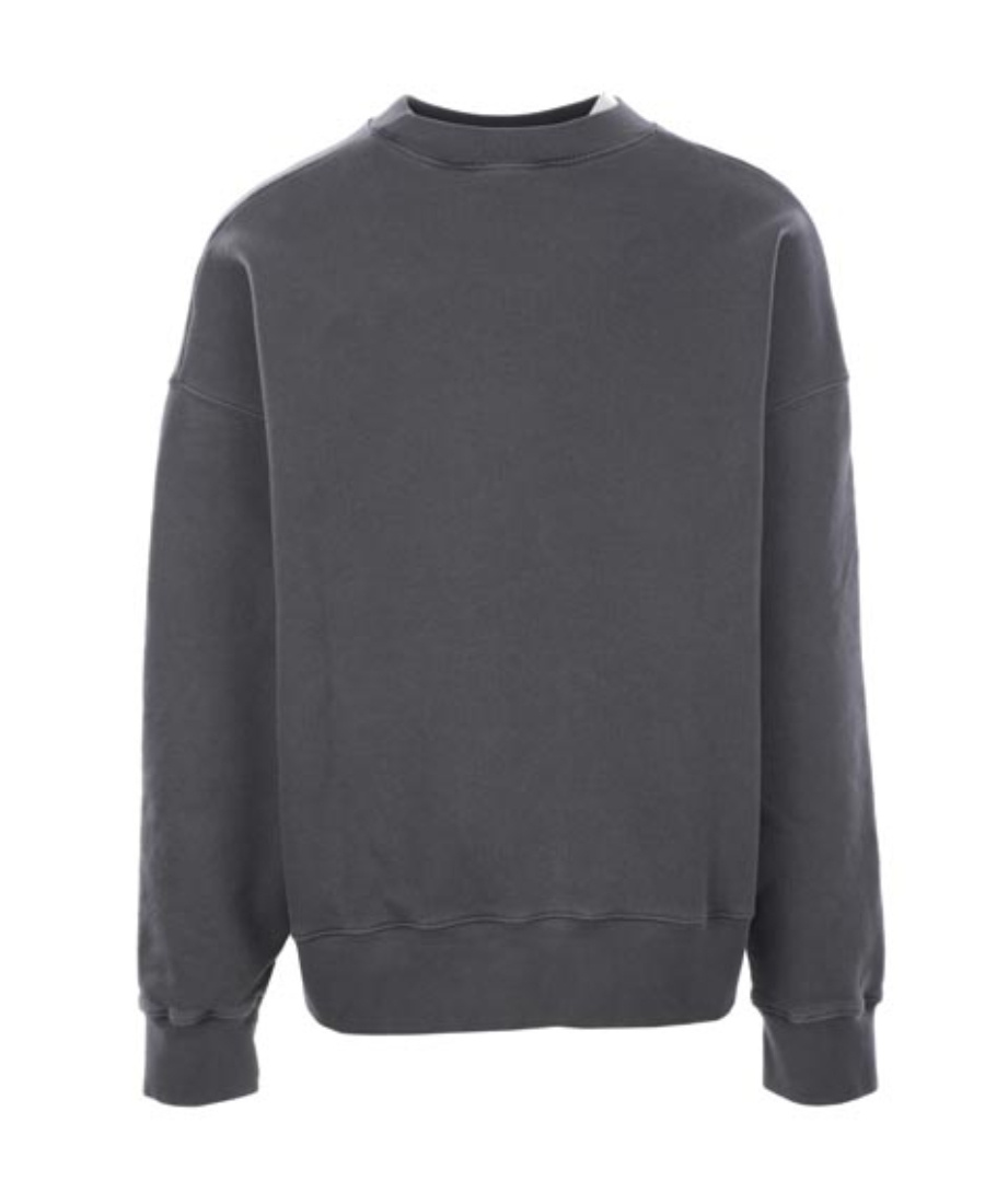 Palm Angels Crew-neck Cotton Sweatshirt With Lettering Print In Black
