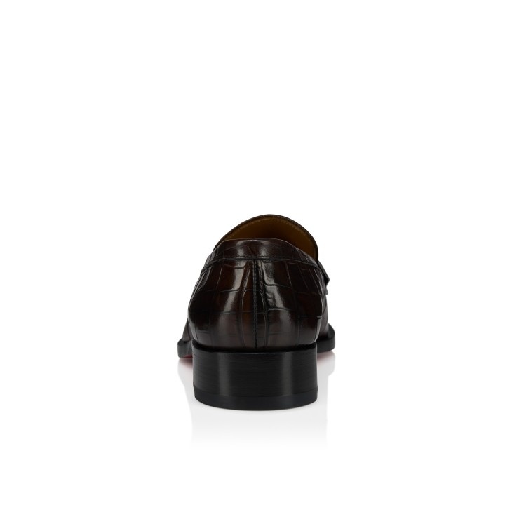 Christian Louboutin Round-toe Loafers In Brown