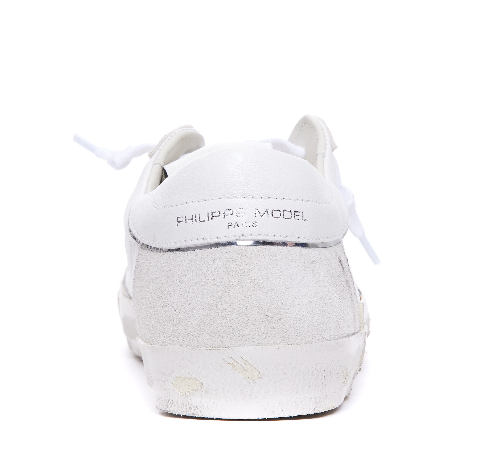 Philippe Model Paris Logo Patch Low-top Sneakers In White