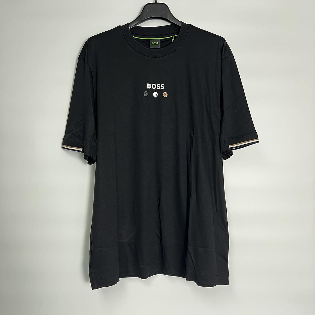 Hugo Boss Boss Tennis Ball Graphics T-shirt In Black