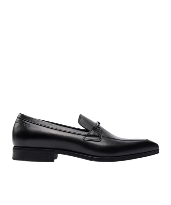 Hugo Boss Leather Loafers In Black