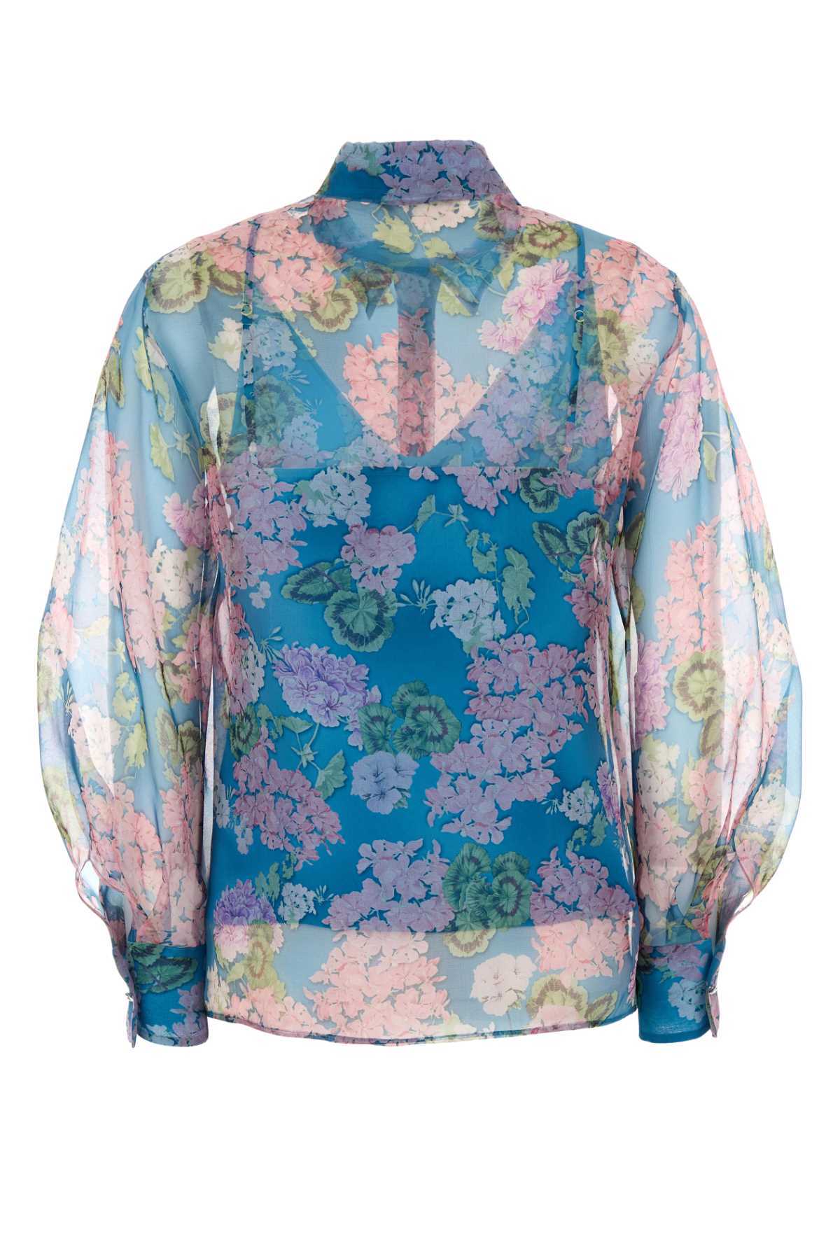 Max Mara Studio Allover Printed Barnaba Shirt In Multi