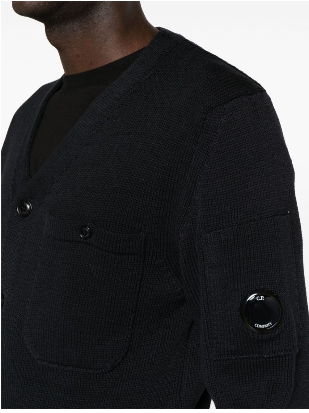 C.p. Company Long-sleeved Sweater In Black