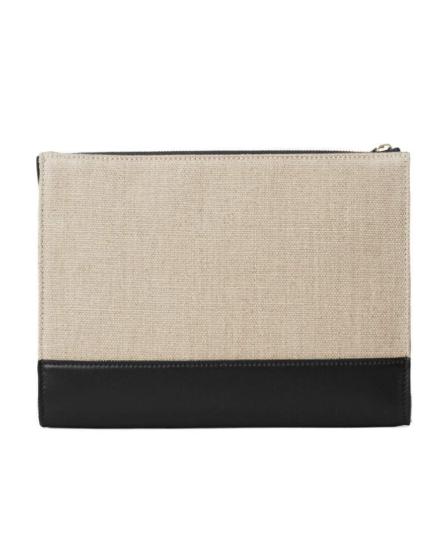 CHLOÉ LOGO-EMBROIDERED CLUTCH BAG