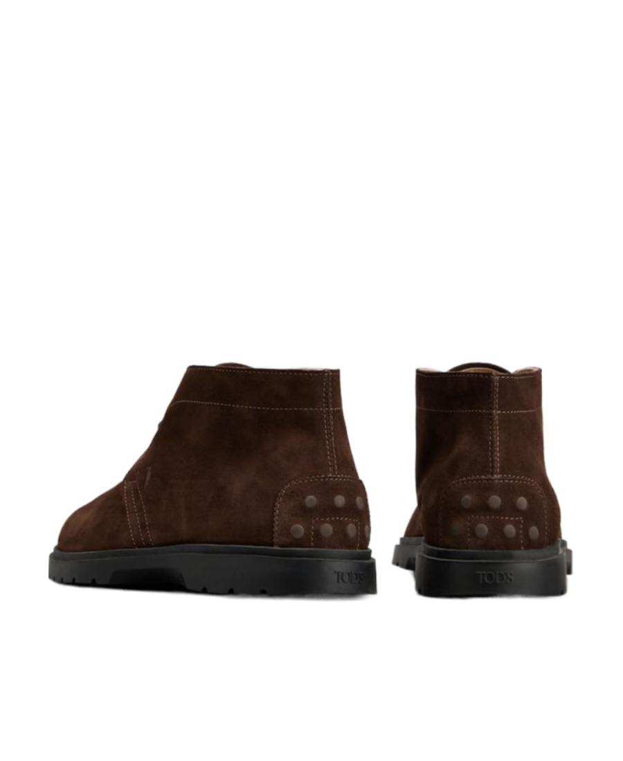 Tod's Man Ankle Boots Dark Brown Size 11 Leather In Black