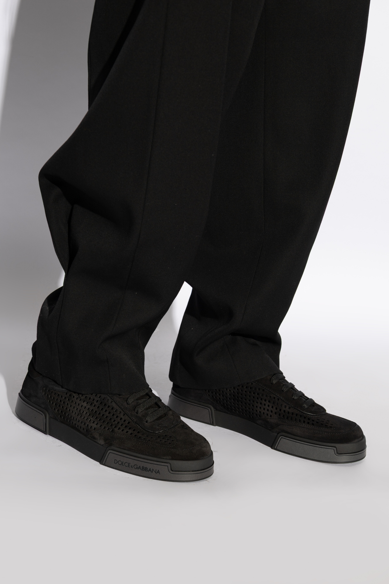 Dolce & Gabbana Dolce&gabbana Men Portofino Yacht Sneakers In Black