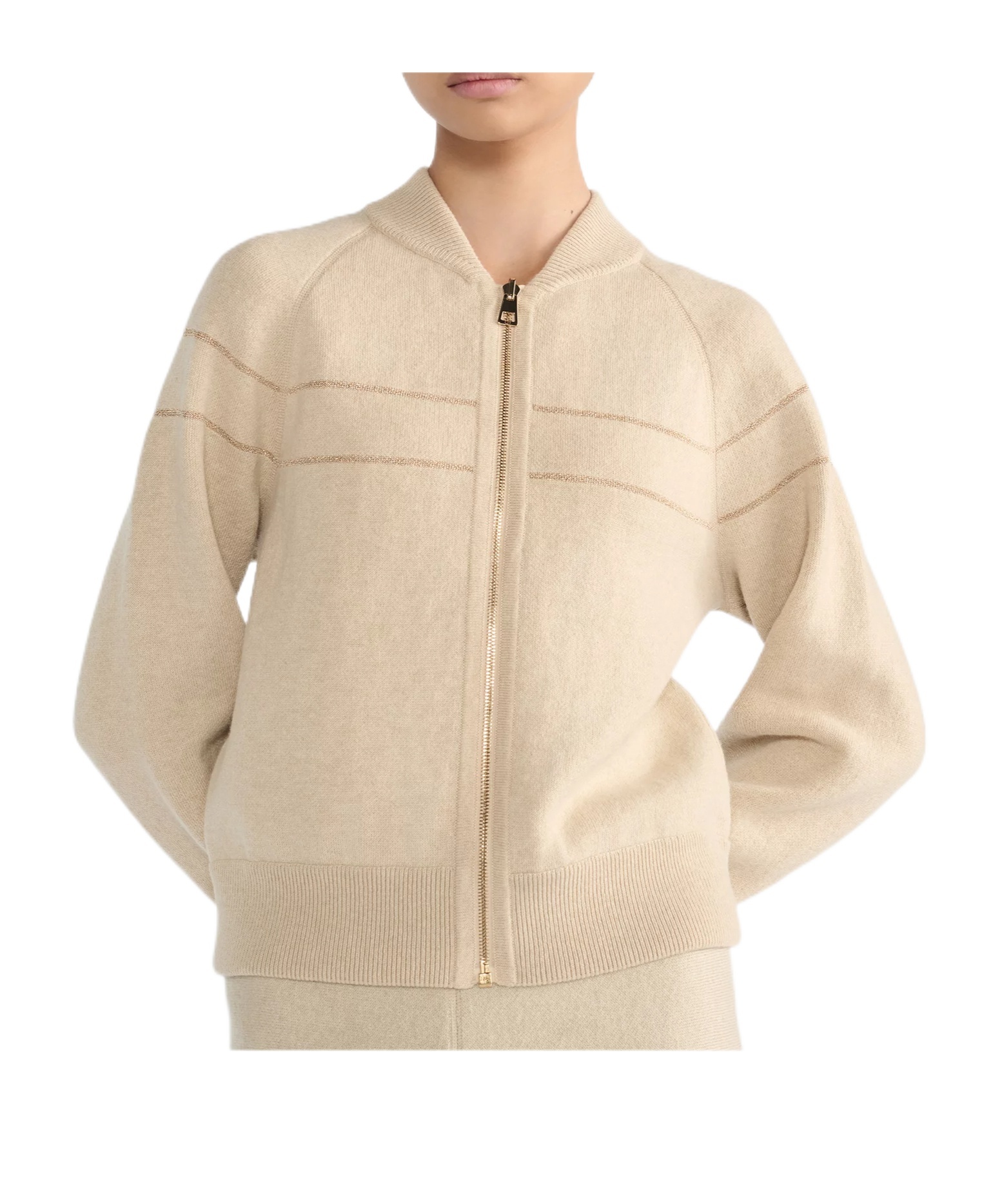 Dior Reversible Zipped Bomber Jacket In Neutral