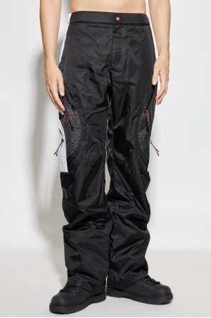 Casablanca Monogram Panelled Trousers In Black