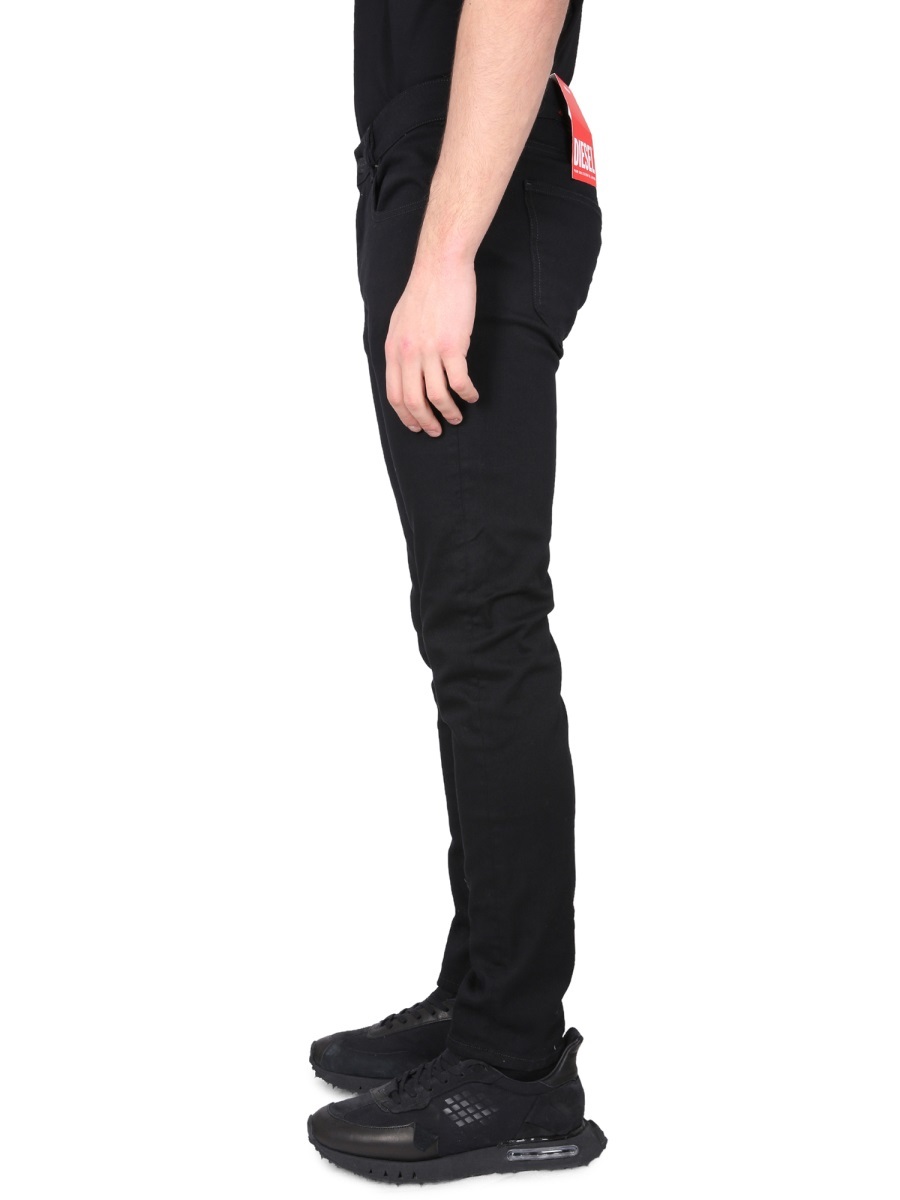 Diesel D-strukt Straight-leg Jeans In Black