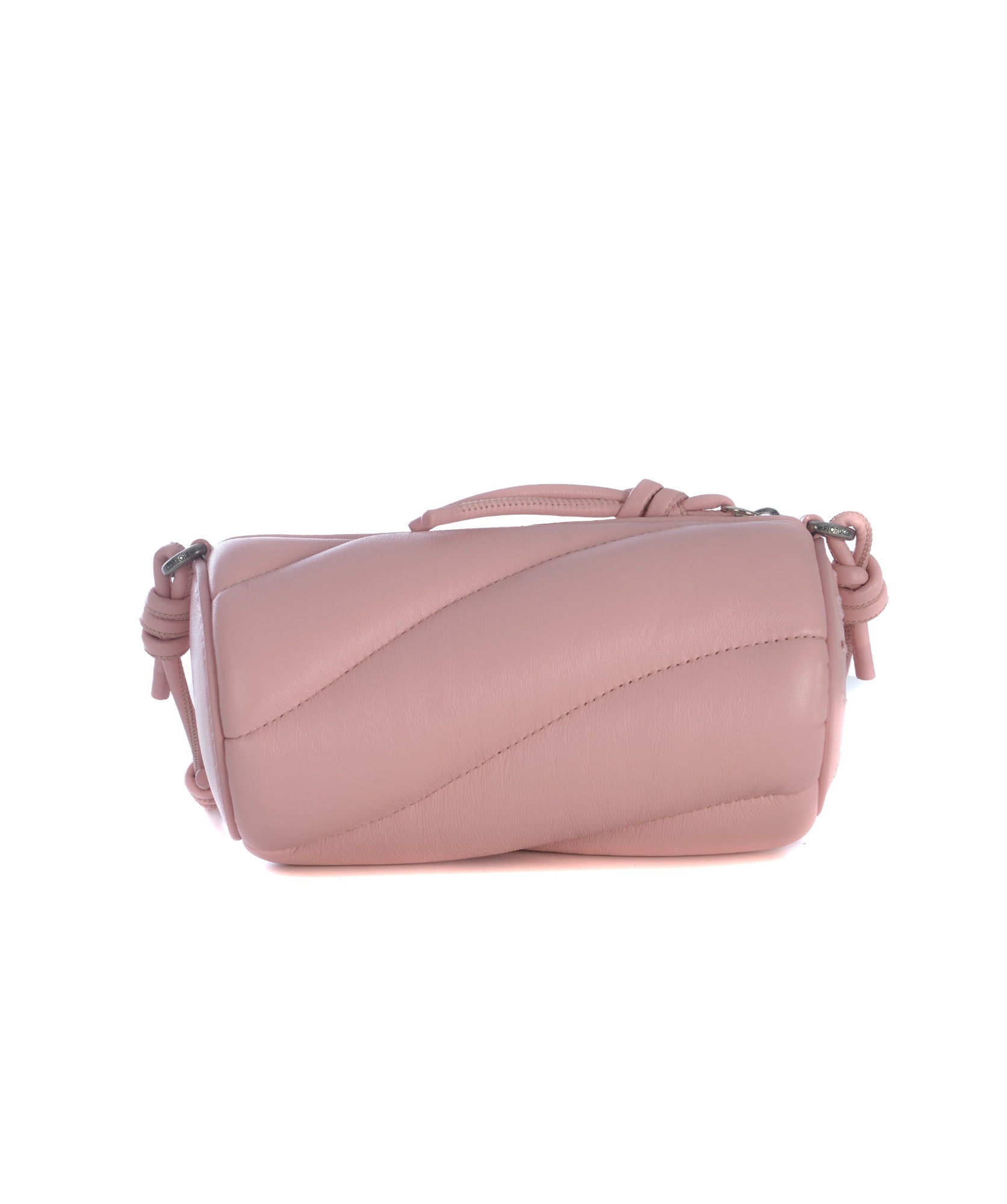 Fiorucci Cylindrical Quilted Micro Mella Bag In Pink
