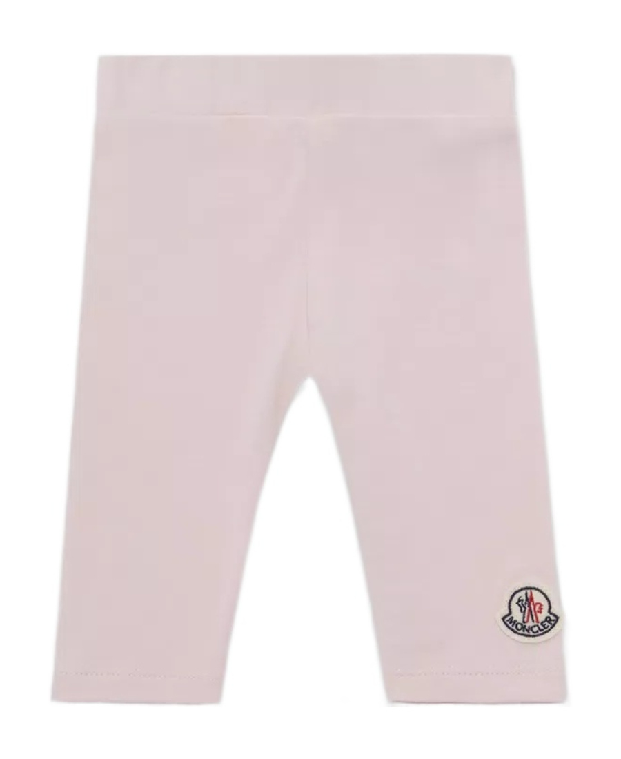 Moncler Logo-patch Stretch-cotton Leggings In White