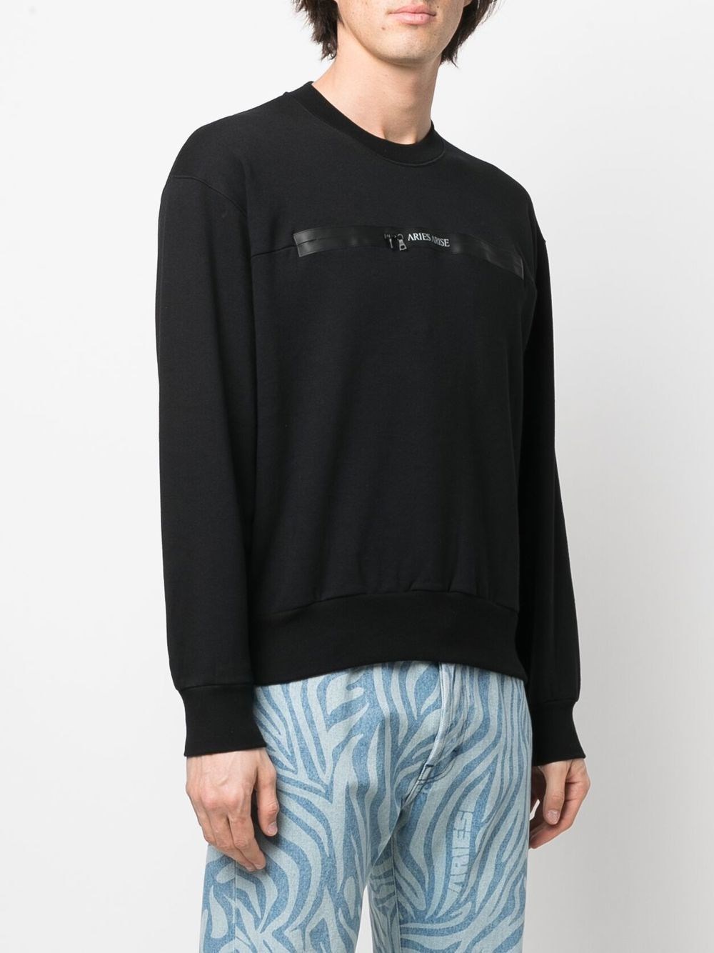 Aries Logo-print Sweatshirt In Black