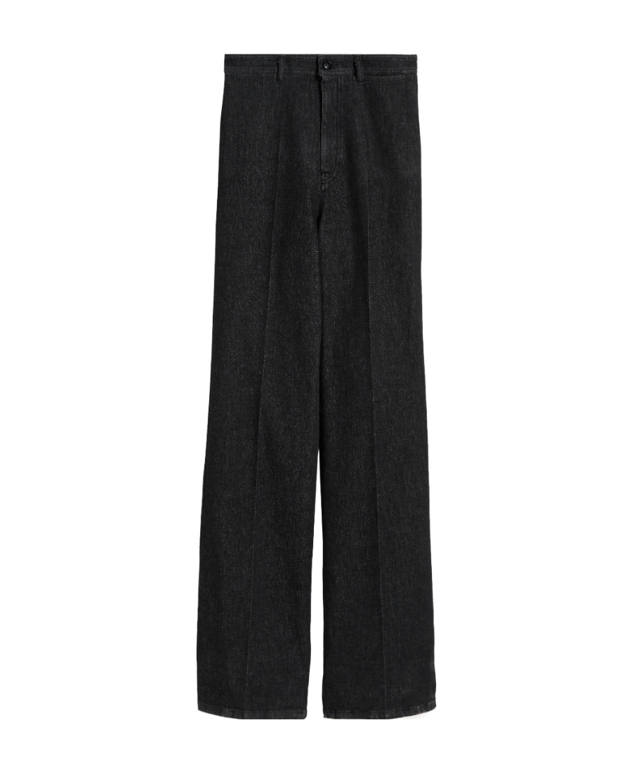 Max Mara Dark Wash Straight-leg Jeans In Black