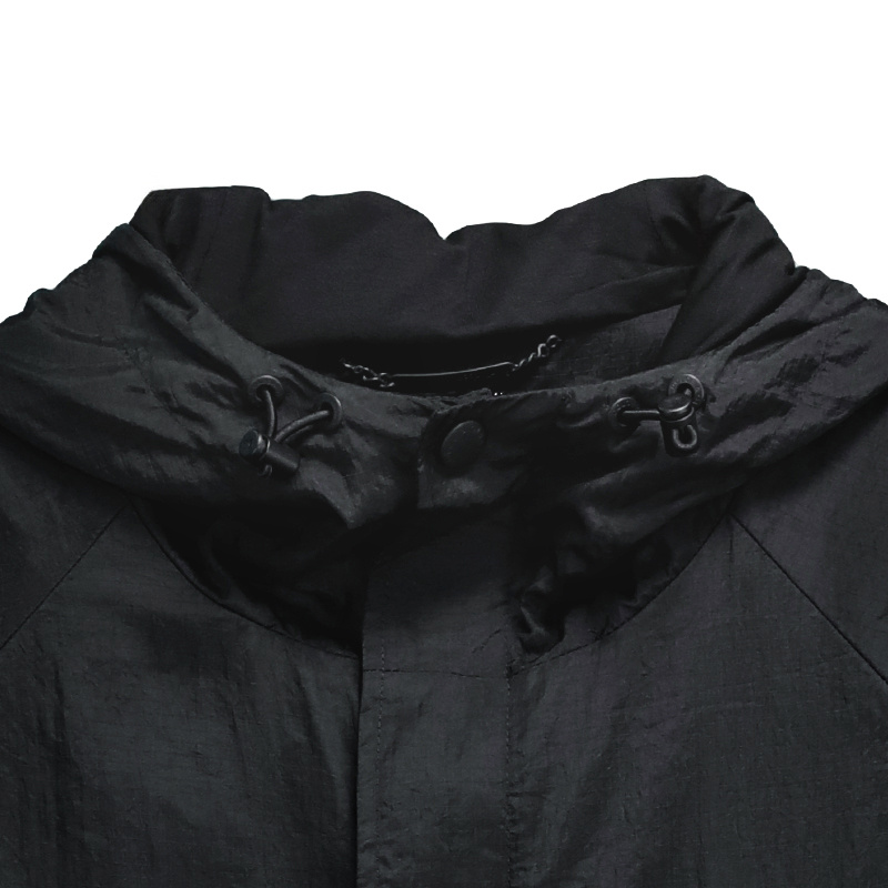 Dolce & Gabbana Drawstring Hooded Jacket In Black
