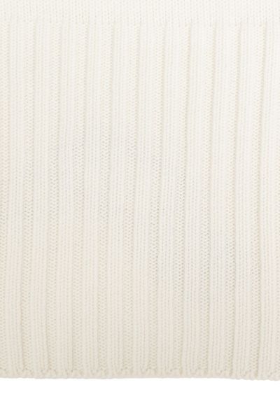 Dolce & Gabbana Rectangle Knitted Scarf In White
