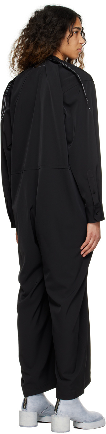 Mm6 Maison Margiela Button-up Jumpsuit In Black